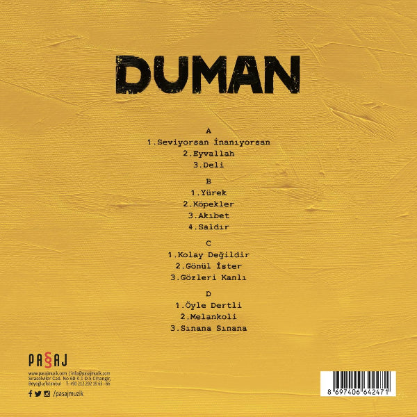 Almanya 'da | Duman plak | Set | Ücretsin Kargo | Türk Rock | Türkçe | Rock | Plak | sipariş | Satın al