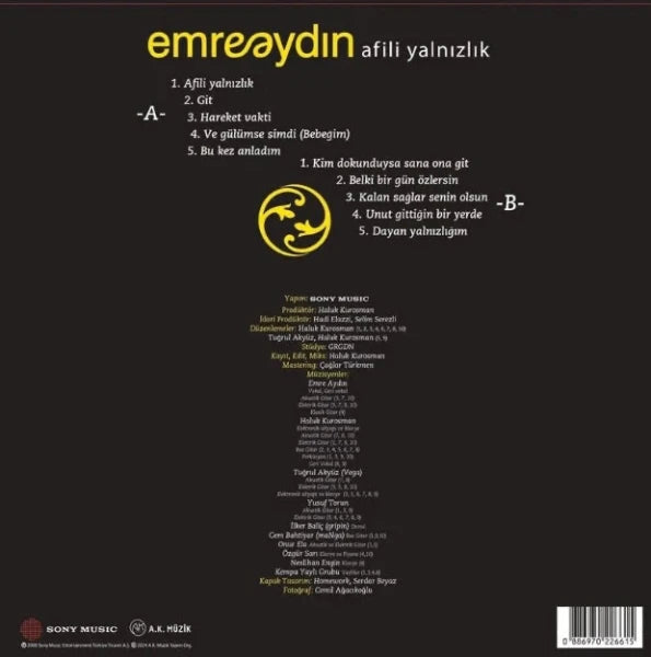 Emre Aydın Plak -Afili Yalnızlık ( Plak ) Türkce | Rock Plak) Afili Yanlızlık | Plak | LP