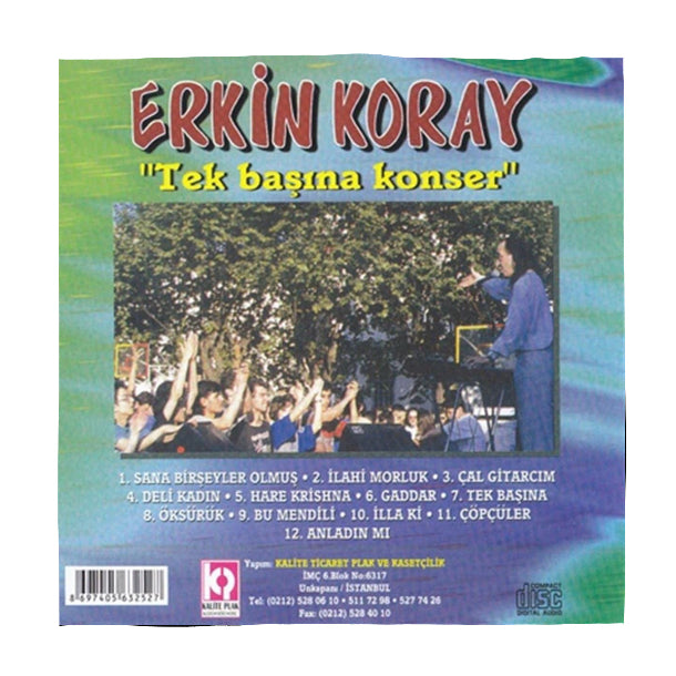 Erkin Koray - Tek Başına Konser ( CD ) Türkçe Rock Müzik CD