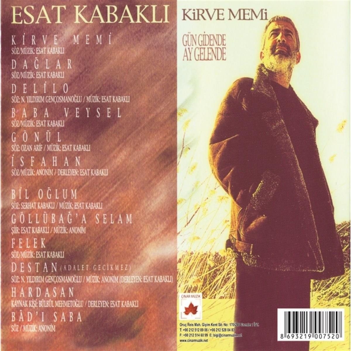 Esat Kabaklı CD - Esat Kabaklı Kirve Memi - Bil Oğlum (CD) Türk Halk