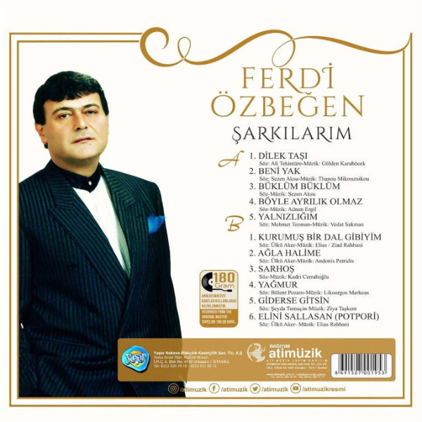 Ferdi Özbeğen - Şarkılarım (Plak) Almanya | Belçika | Hollanda | LP