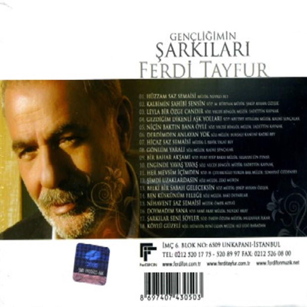 Ferdi Tayfur - Gençliğimin Şarkıları (CD) Ferdi Tayuf un Türk Sanat | Müziği |Albümü |CD