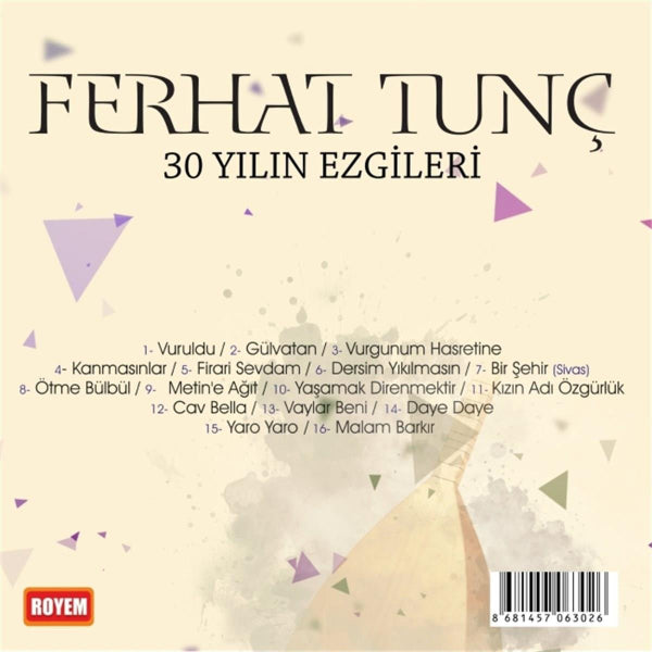 Ferhat Tunç - Ferhat Tunç 30 Yılın Ezgileri ( CD ) Türk Halk | Protesto | Müzik CD