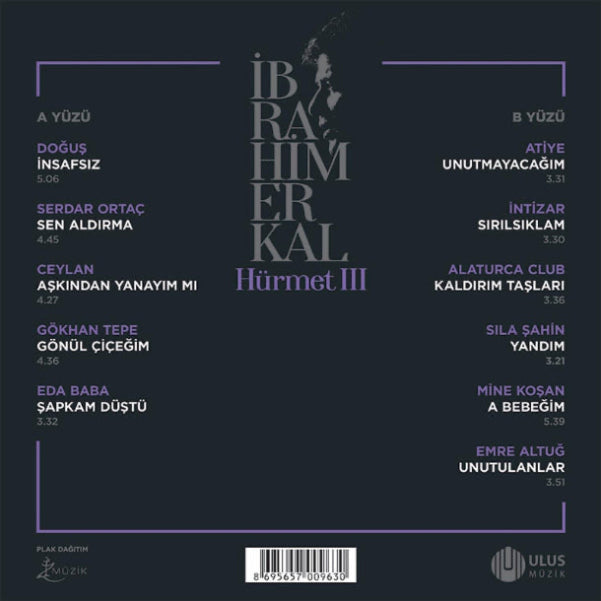 İbrahim Erkal | Plak - Hürmet 3 | Plak (Özel Solid Mor Plak)Schallplatte | LP