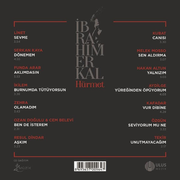 İbrahim Erkal - Hürmet |1 (CD)Çeşitli Sanatçılar | Ve | Karışık | Arabesk | CD