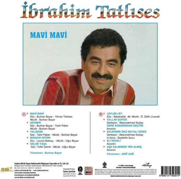 İbrahim Tatlıses - Mavi Mavi Plak(Arabesk Plak ) Plak | LP| kayıt