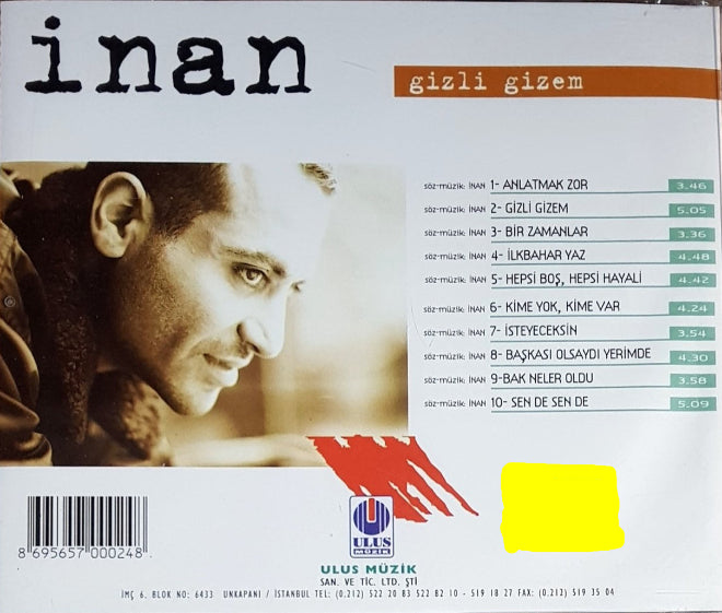 İnan - Gizli Gizem | CD | Türk Pop | Nostalji | CD | sipariş