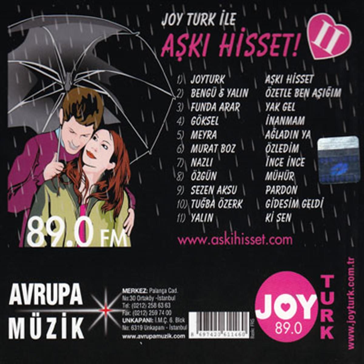 Joy Türk- Joy Turk ile Aşkı Hisset 2 ( CD )Türkçe |karışık | Pop | Kaynak | CD