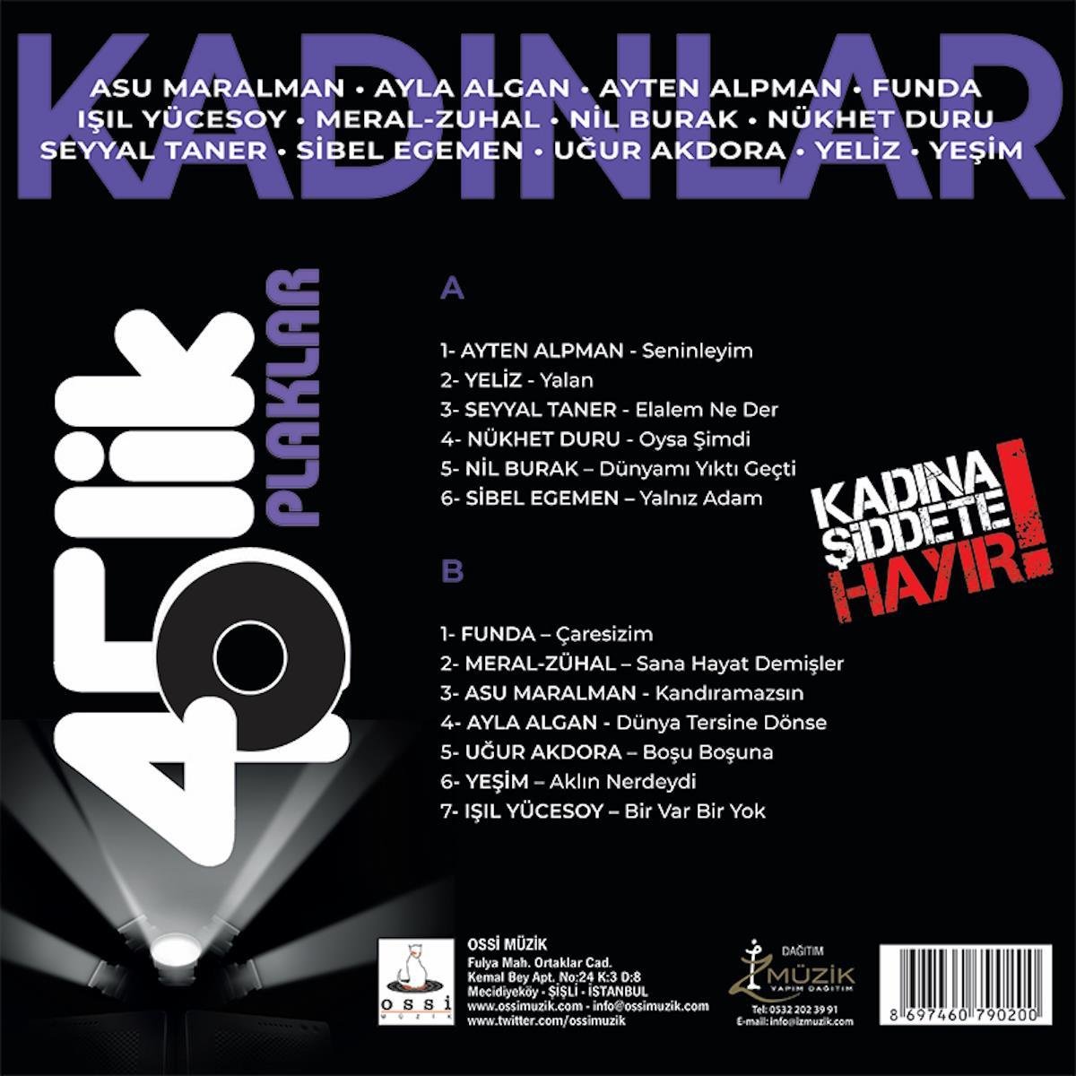 Kadınlar - 45'lik Plaklar (Plak)Türkçe | kayıt | LP