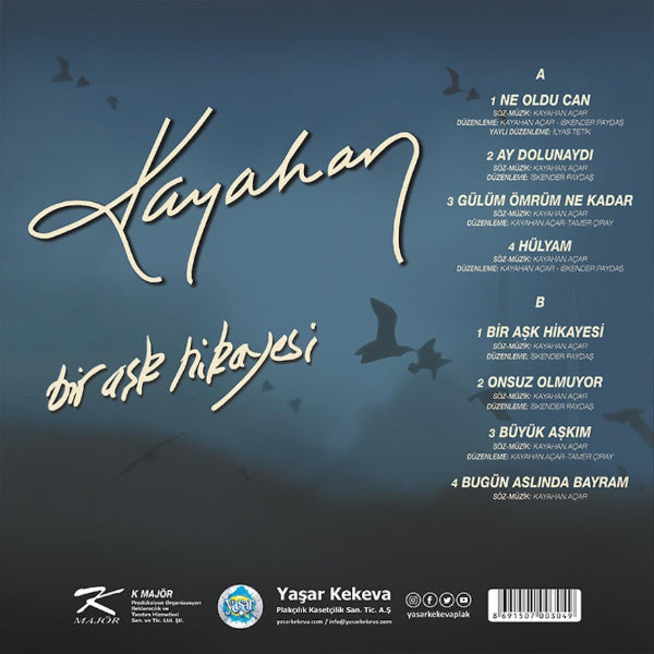 Kayahan - Bir Aşk Hikayesi (Plak) Türkçe Pop (Şarkı)| Plak | Vinil | (LP)