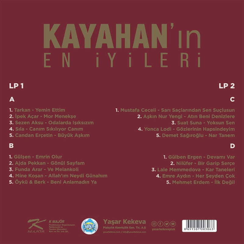 Kayahan Plak Çeşitleri - En İyileriyle +Kayahan - Gönül Sayfam (3 Plak ) SET | Ücretsiz Kargo
