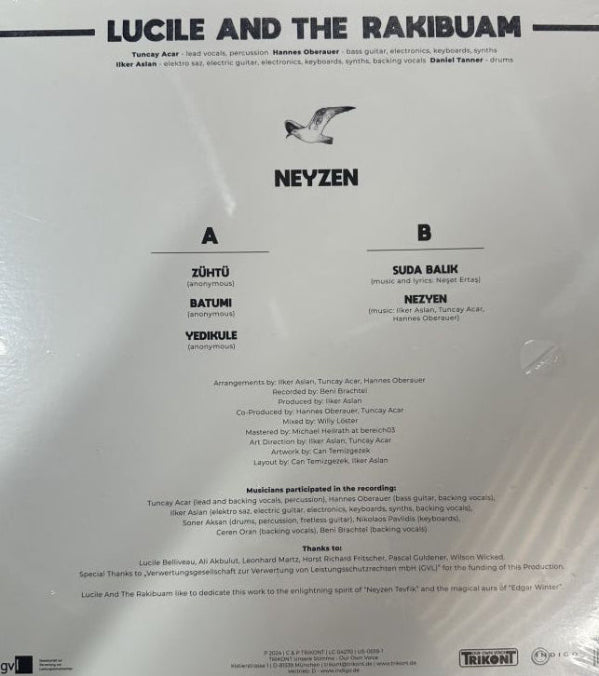 LUCILE AND THE RAKIBUAM – NEYZEN Plak |Schallplatte | LP