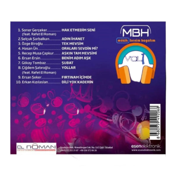 MBH Müzik Benim Hayatım- Çeşitli Sanatçılar - Vol 1(CD) MBH Müzik CD | Benim Hayatım- Çeşitli Sanatçılar - Vol 1 CD