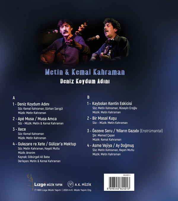 Metin | Kemal Kahraman | Plak - Deniz Koydum Adını (Plak) Kürtçe | Kürt müziği | kayıt | LP