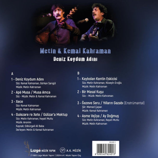 Metin | Kemal Kahraman | Plak - Deniz Koydum Adını (Plak) Kürtçe | Kürt müziği | kayıt | LP