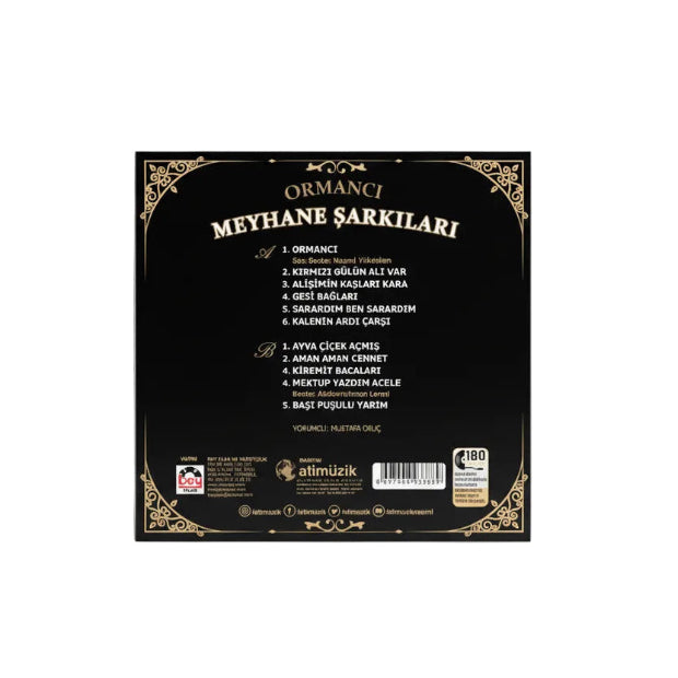 Meyhane Şarkıları -Ormancı (Plak) Türk Sanat | Şarkılar | müziği | Plak | kayıt | LP