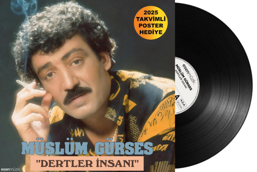 Müslüm Gürses Plak | Dertler İnsanı ( Arabesk | müzik | Plak | kayıt | LP