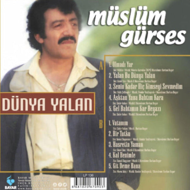 Müslüm Gürses - Dünya Yalan Plak | Schallplatte |LP | Almanya | sipariş | satın al