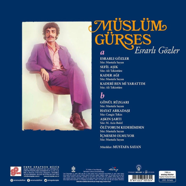 Müslüm Gürses | Esrarlı Gözler | Plak ( Arabesk | müzik |Plak) Schallplatte | LP