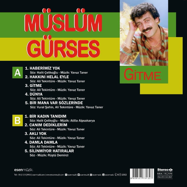 Müslüm Gürses - Gitme (Plak) Schallplatte | LP | Müslüm Gürses - Gitme Plak