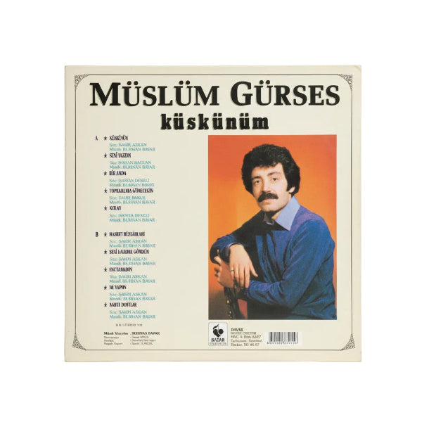 Müslüm Gürses Plak| Küskünüm ( Arabesk Plak) Plak| kayıt | LP