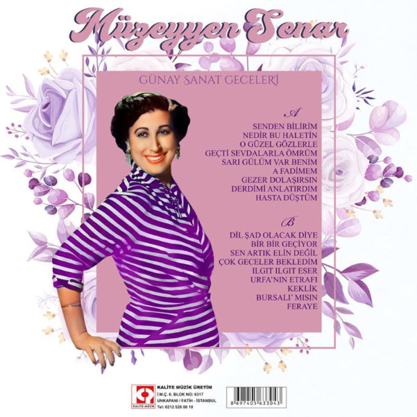 Müzeyyen Senar - Güney Sanat Geceleri (Beyaz Plak) Türk Sanat |Plak|Kayıtlar