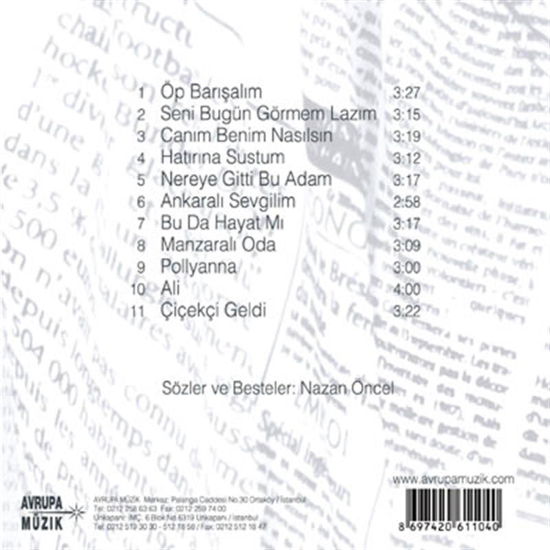 Nazan Öncel - Hatırına Sustum | CD (Türkçe | Pop CD'si)