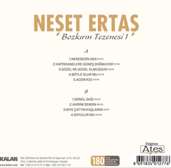 Neşet Ertaş - Bozkırın Tezenesi 1 (Plak) Türk Halk |Plak