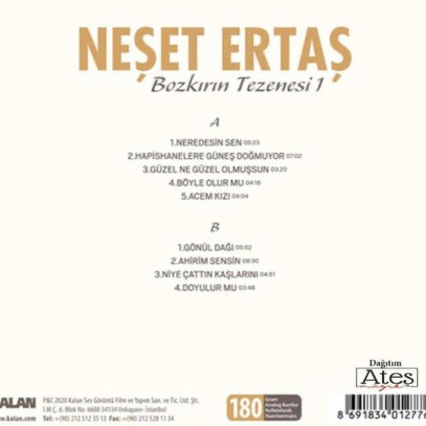 NESET ERTAS - Bozkirin Tezenesi 1 - Record - Vinyl - Plak