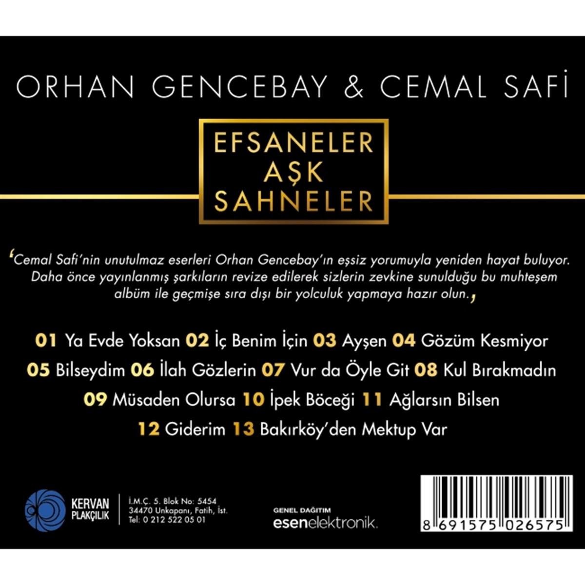 Orhan Gencebay CD - Orhan Gencebay - Cemal Safi - Efsaneler Aşk Sahneler | Arabesk |CD