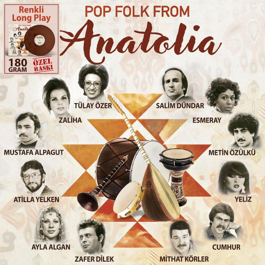 Anadolu Pop Folk Plak|Türk Halk | Plak (Renkli Plak)|LP