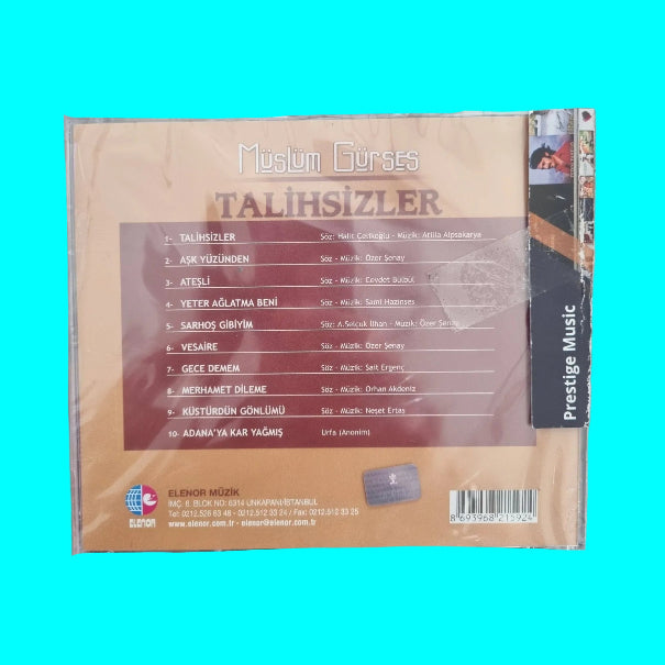 Müslüm Gürses - Talihsizler CD ( Müslüm Gürses CD ) Müslüm Gürses Talihsizler CD | ELENOR Müzik