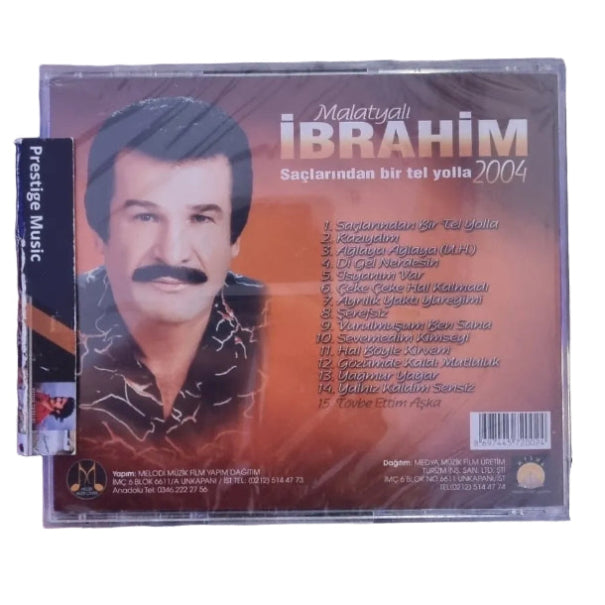 Malatyalı İbrahim Saçlarından Bir Tel Yolla (CD)Malatyalı İbrahim CD |Türk Halk Müziği (THM) Fantezi | Arabesk | CD