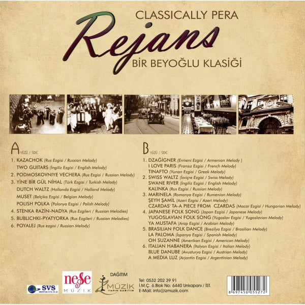 Rejans Plak - Enstrümantal Plak(Plak)Schallplatte | Bir Beyoğlu Klasiği | Türkçe plak | LP