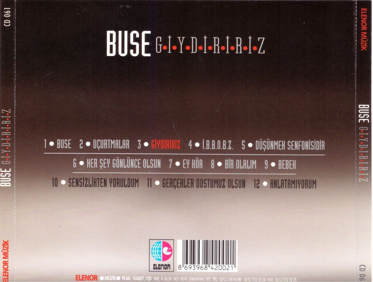 Buse - Giydiririz (CD)Türkçe Rock CD