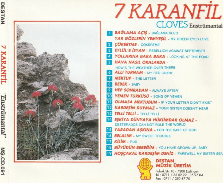Yedi Karanfil | CD |7 Yedi Karanfil (Türkçe Enstrümantal | CD) Enstrümantal müzik | CD