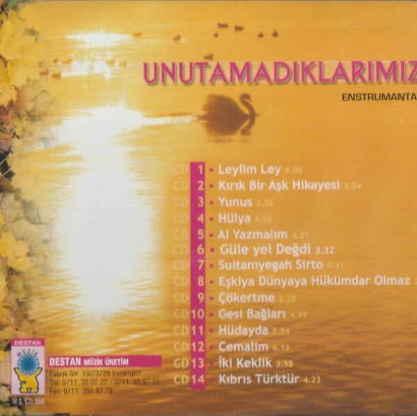 Unutamadıklarımız Enstrumantal (Türkisch Instrumental | CD) Enstrümantal müzik | Destan Müzik