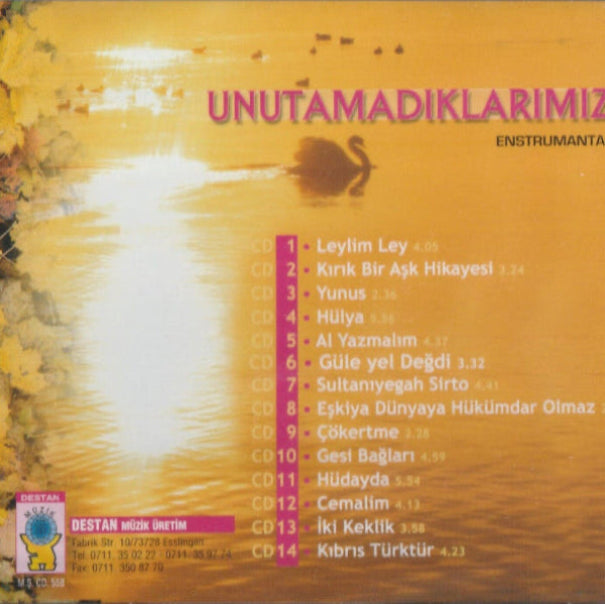 Unutamadıklarımız Enstrümantal (Türkçe Enstrümantal) | CD) Enstrümantal müzik