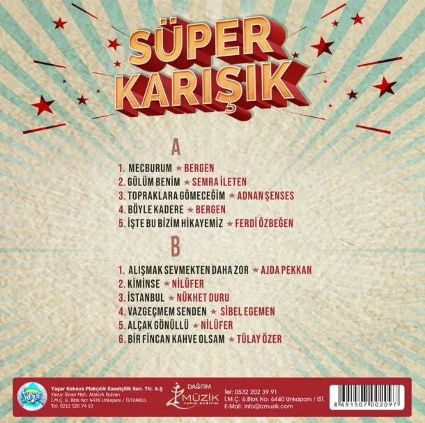 Süper Karişik Arabesk Plak|Arabesk Plak|LP|Schallplatte