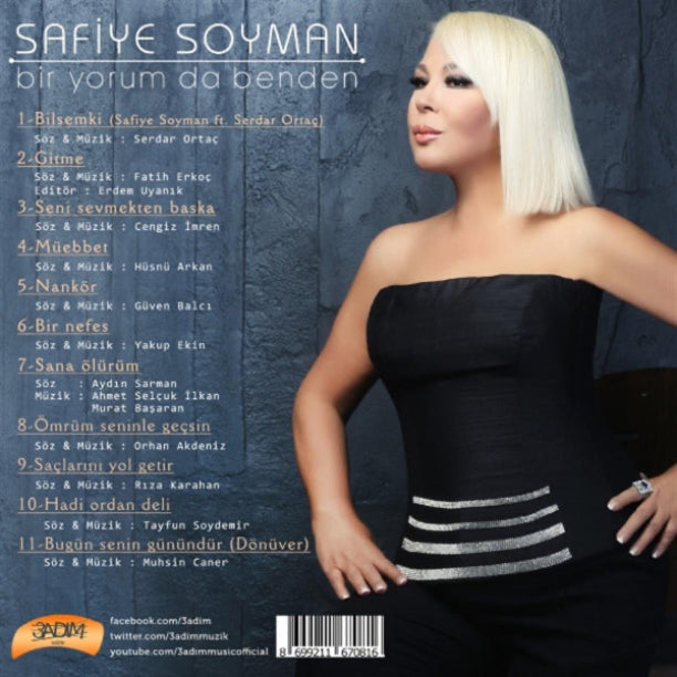 Safiye Soyman CD | Bir Yorum Da Benden ( Arabesk CD ) Türkçe CD