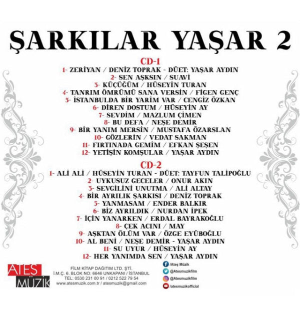 Şarkılar Yaşar 2 (CD) Türk Halk (CD) Karışık | Türk Halk | CD