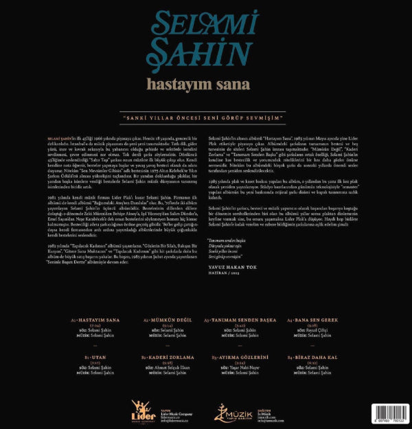 Selami Şahin - Hastayım Sana (Plak) Schallplatte | LP | Hastayım Sana - Plak