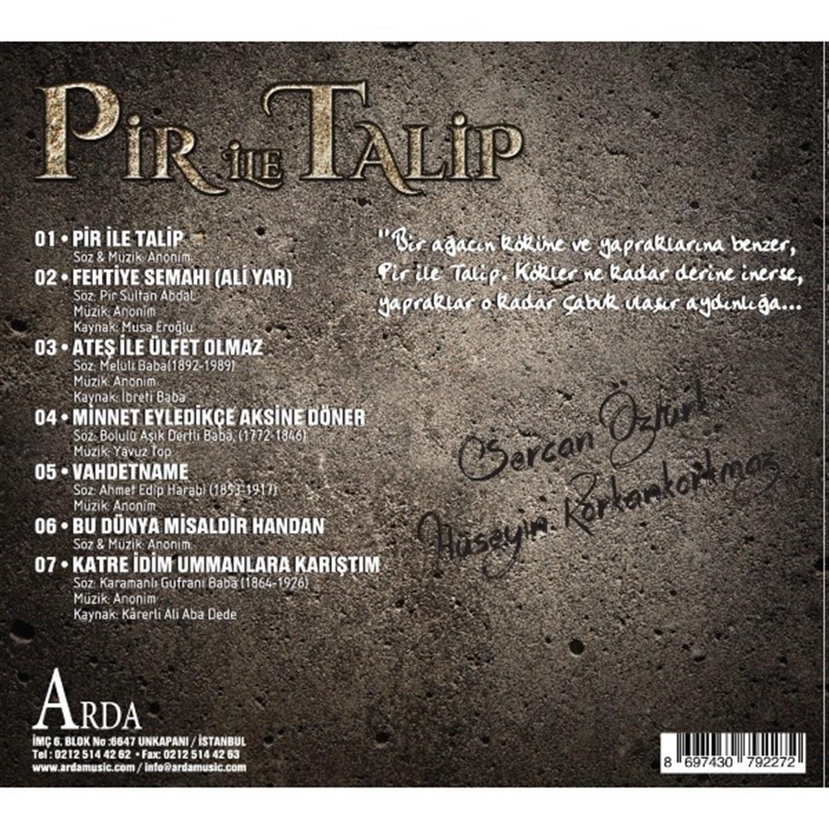 Pir ile Talip|Sercan Öztürk |Hüseyin Korkankorkmaz( CD ) Türk Halk | CD