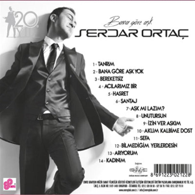 Serdar Ortaç - Bana Göre Aşk CD(Türkçe CD) Serdar Ortaç CD