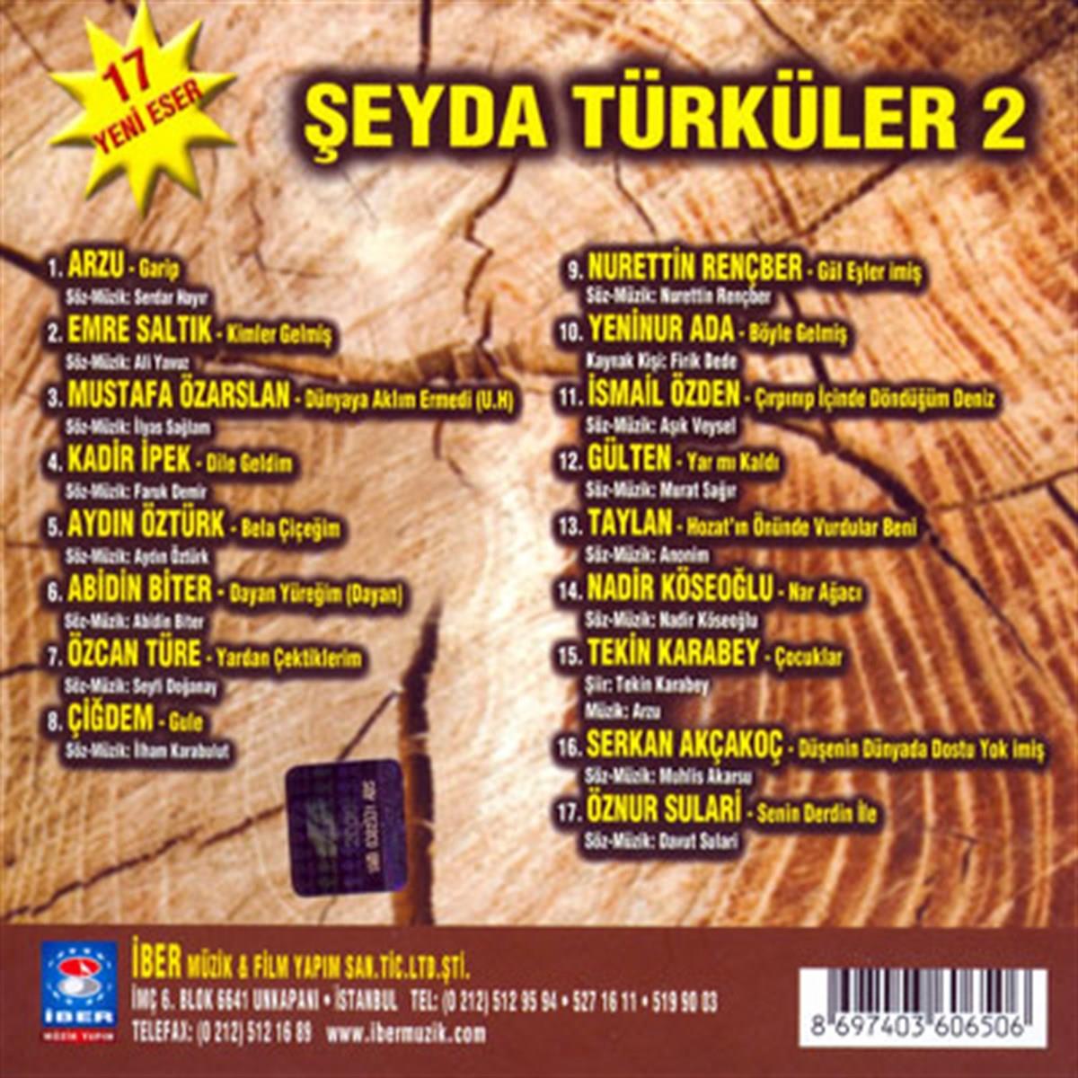 Şeyda Türküleri | Seyda Türküler 2 (CD) Türk Halk| CD