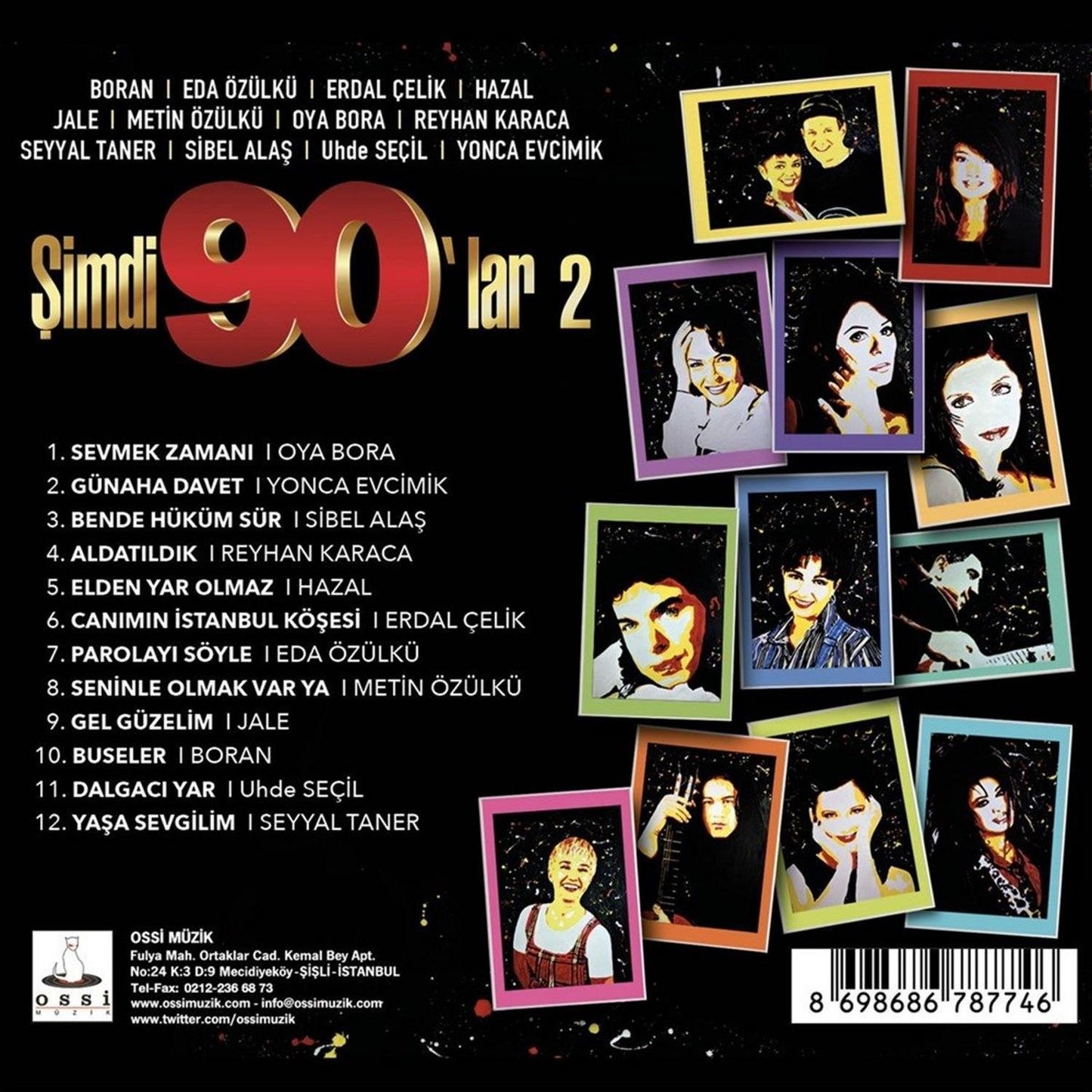 Şimdi 90'lar Plak|Cilt 2 |karışık |Eski | Pop Müzikler|Çeşitli Sanatçılar | Plak| kayıt |LP