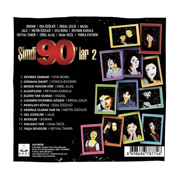 Şimdi 90'lar Plak|Cilt 2 |karışık |Eski | Pop Müzikler|Çeşitli Sanatçılar | Plak| kayıt |LP