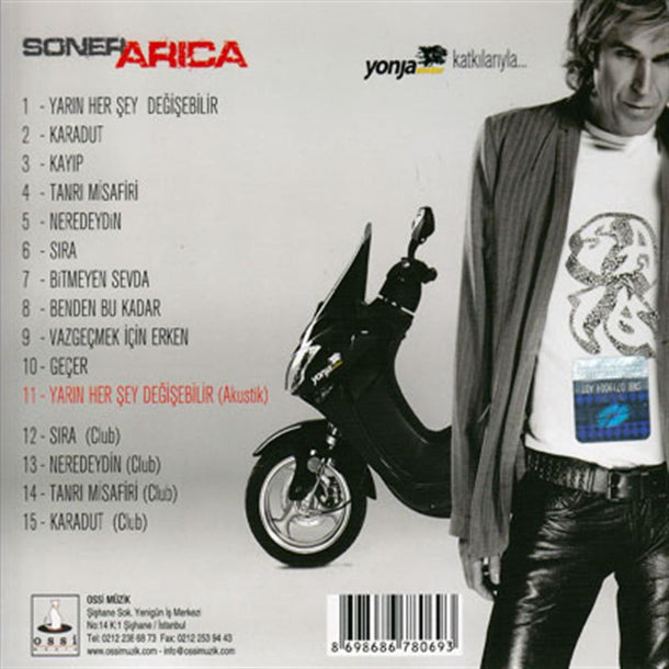 Soner Arıca -Yarın Herşey Değişebilir CD ( Türkçe CD)Türkçe | Pop | Türkischer Pop | CD