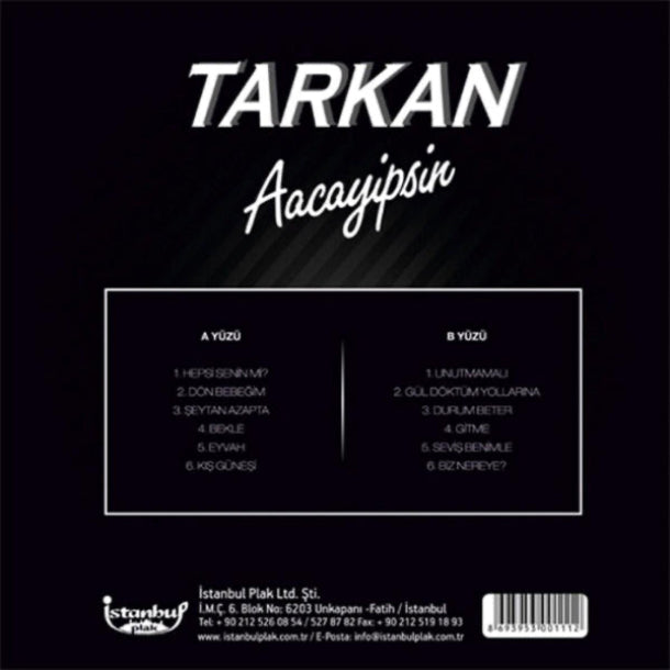 Tarkan - Aacayipsin plak ( Türkçe | pop | Plak ) Türkischer Pop | Schallplatte | LP | Türk pop