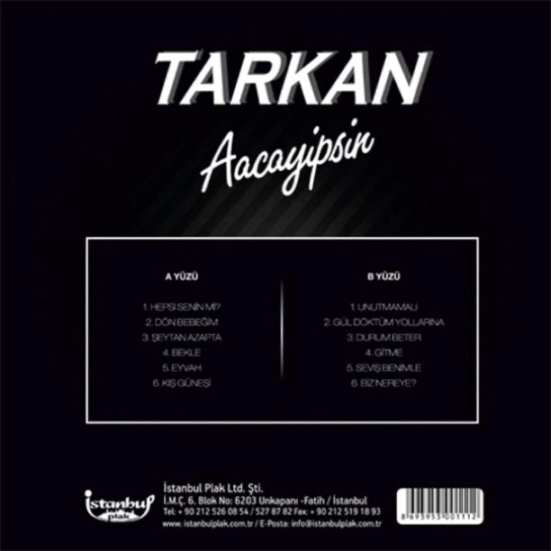 Tarkan Plak | Acayipsin | Aacayipsin (Türk Pop) | Plak| LP| Kayıt)